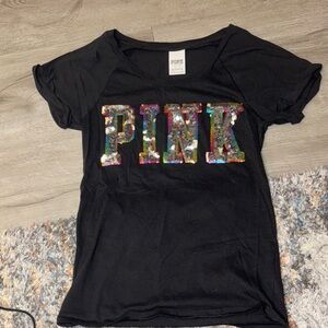 Black Sequin PINK shirt